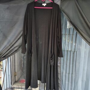 LuLaRoe Black Cardigan 3XL